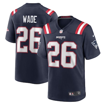 mens nike shaun wade navy new england patriots game jersey